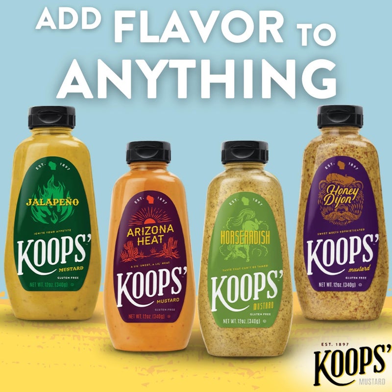 Koops' Sweet & Heat Mustard Variety Pack - 4 Flavors - Image 4